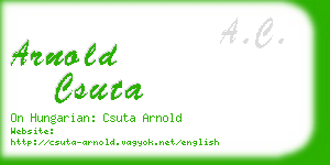 arnold csuta business card